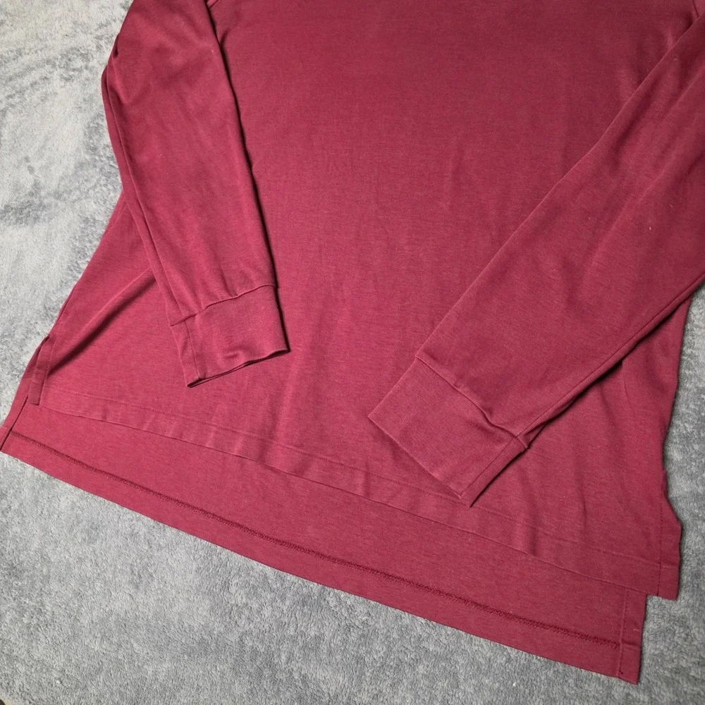 Polo Ralph Lauren Polo Shirt Mens L Pima Soft Touch LongSleeve Burgundy Classic